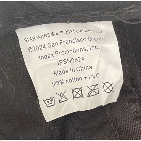 San Francisco Giants Yoda Cap SF Hat 2024 Star War Lucas Films Black Green *READ - Picture 7 of 8